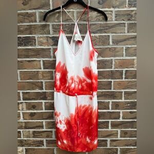 Rory Beca Women's Tie Dye Racer back‎ drawstring Mini dress M